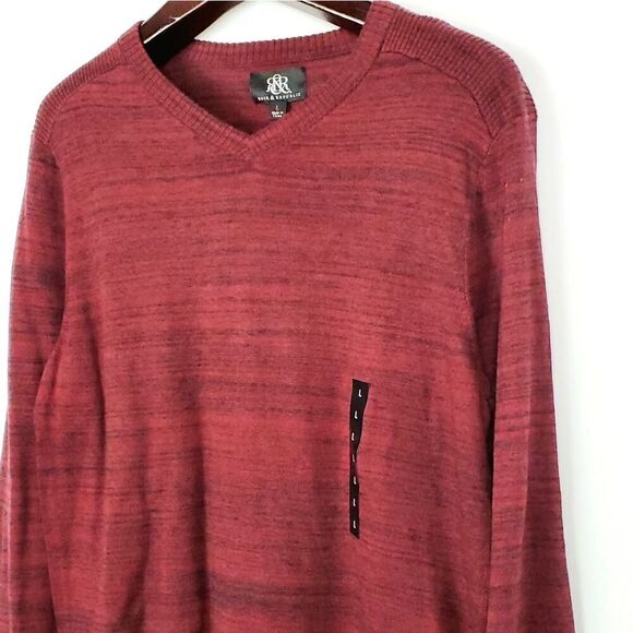 Rock & Republic Young Man's XXL Maroon V-Neck Sweater - Picture 7 of 8
